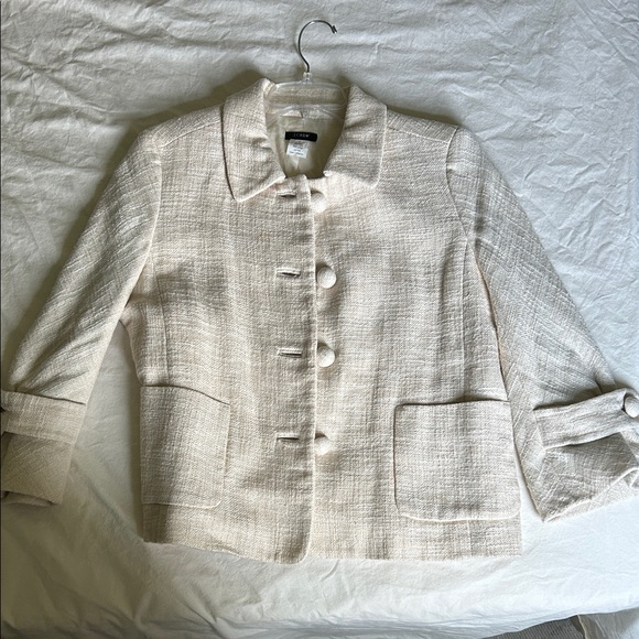 J. Crew Jackets & Blazers - J. Crew Cream Textured Blazer